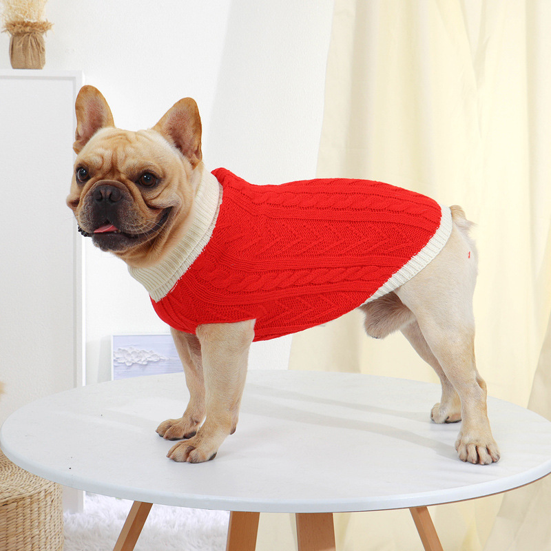 新しい犬カジュアルリブプルオーバーペットセーターアマゾン春と秋の売れ筋マルチカラー小型犬ニットセーター|undefined