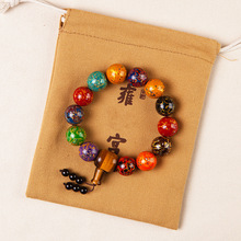 北京大漆手串盘珠吉祥如意手镯手链黑檀木佛珠转运情侣礼物AAAAAA