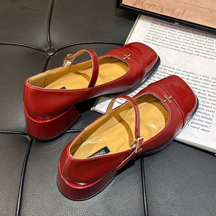 Little Xiangfeng ретро французские туфли Мэри Джейн весной и осенью