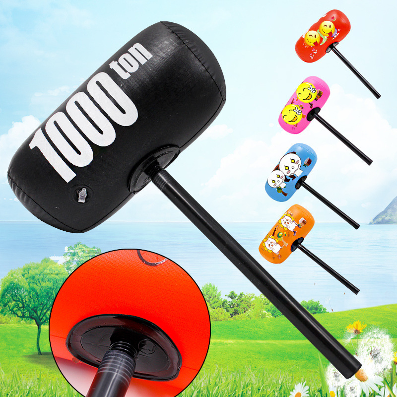 Large inflatable 1000-ton hammer toy, parent-child interactive prop, car QR code gift, street stall/night market toy