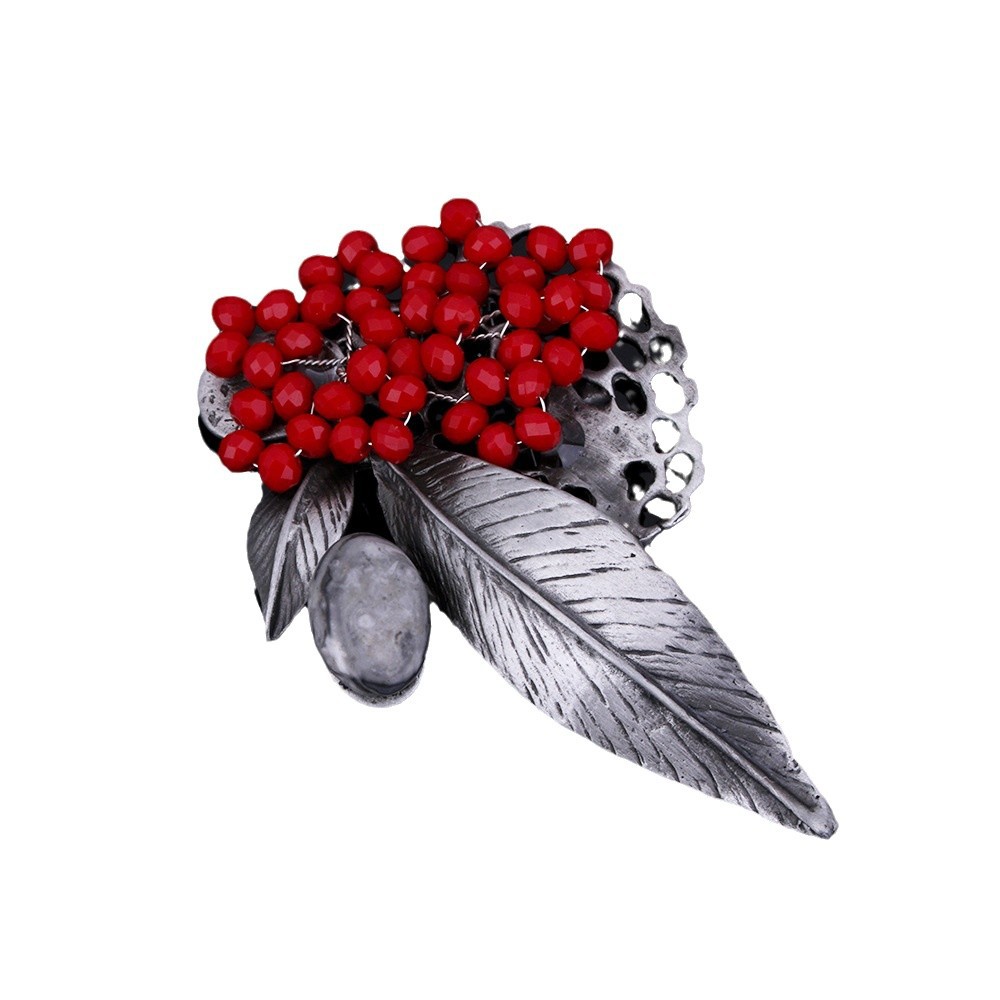 Blumenbrosche Mit Diamanten Als Edler Tuchclip Für Damen_voghion.com
