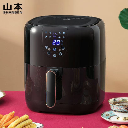 Yamamoto Air Fryer Sb-D16Ts Large Capacity 6-Liter Touch-Type Three-Dimensional Surround Heating Automatic Power-Off Gift