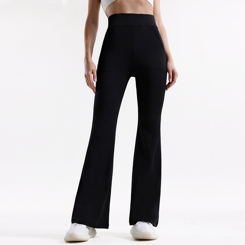 Europa y los Estados Unidos desnudos bolsillo de cinturón alto ocio boquilla deportiva para mujeres al aire libre delgada mel桃 hip fitness pantalones de yoga