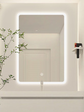 批發智能浴室鏡發光衛生間觸摸屏鏡子帶燈壁掛牆廁所洗手台LED除