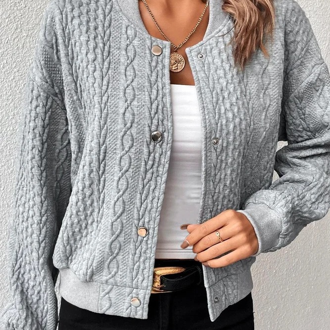 2023 Autumn New Arrival Amazon Independent Site Cross-border TEMU European and American Fashion Solid Color Stand Collar Single-breasted Top for Women