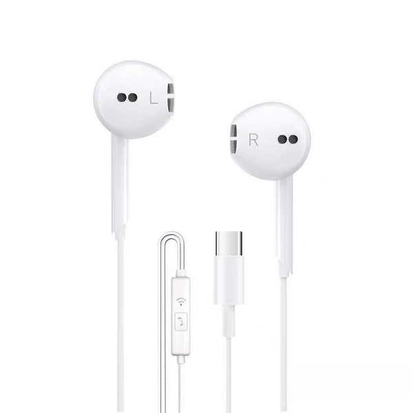 Classic Typec flat mouth [white 1 installation] high -definition sound quality