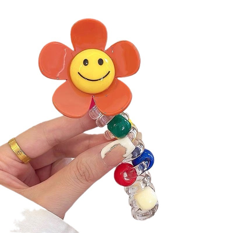 Dulces burbujas de flores de sol trenzadas burbujas de cabello artefacto de cabello de cola de caballo 2024 nueva línea telefónica de alta calidad anillo de cabello para mujeres