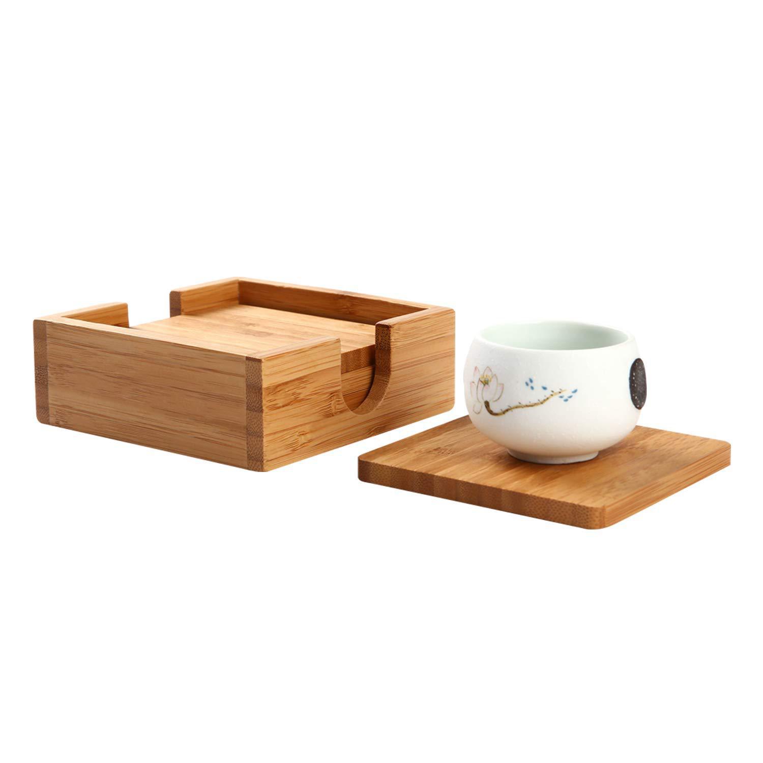 Taza de madera transfronteriza almohadilla de taza cuadrada multipropósito taza de agua almohadilla de taza de té almohadilla fábrica mayorista
