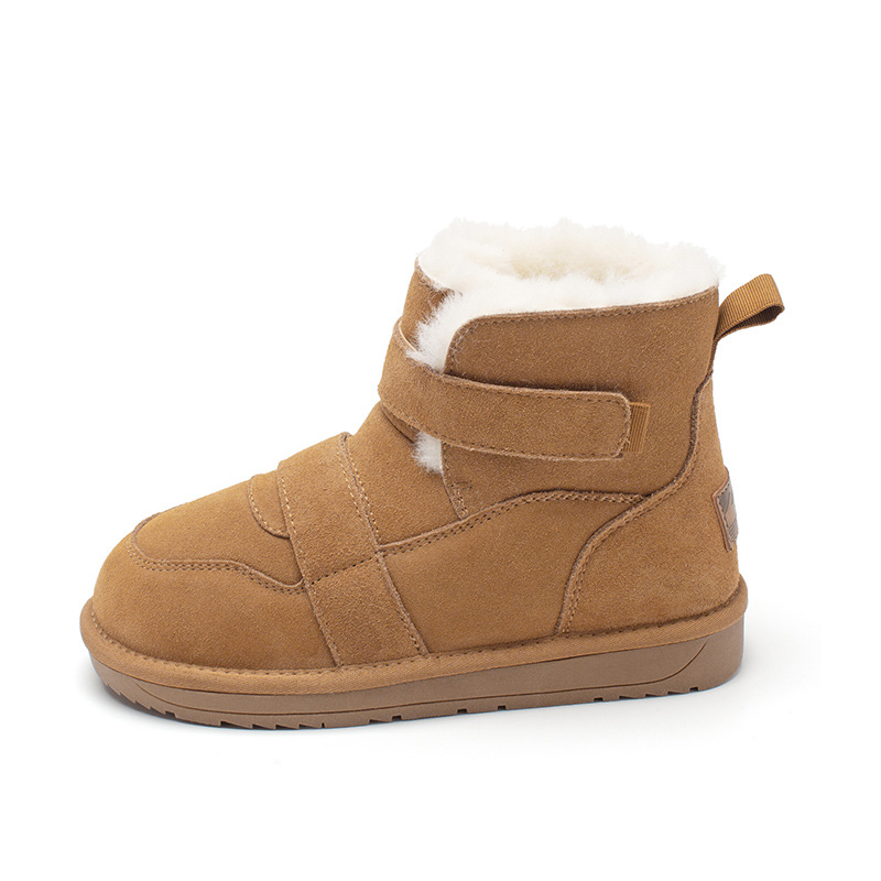 Augusto botas de nieve para mujer 2023 Invierno nuevo forro de lana gruesa casual de suela gruesa zapatos de algodón acolchado botas exteriores cortas