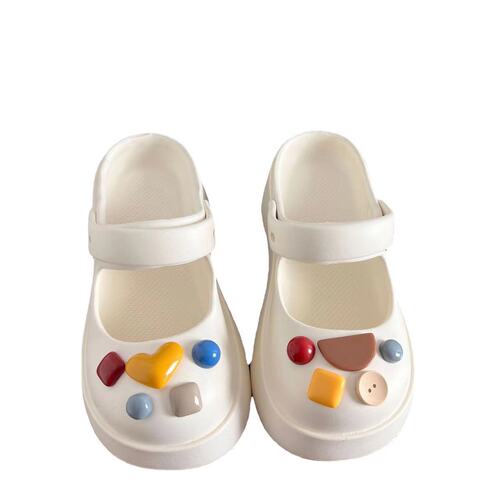 Sandal for women, worn outside Mary Jane hole shoes, heightening active shoes, dormitory anti-odor, anti-slip, breathable, waterproof cool slippers