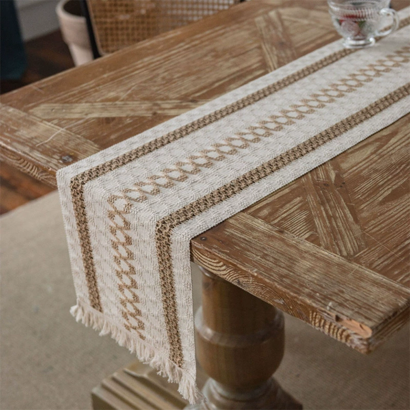 Woven rectangular decorations, wholesale, cotton and linen, American style, french style