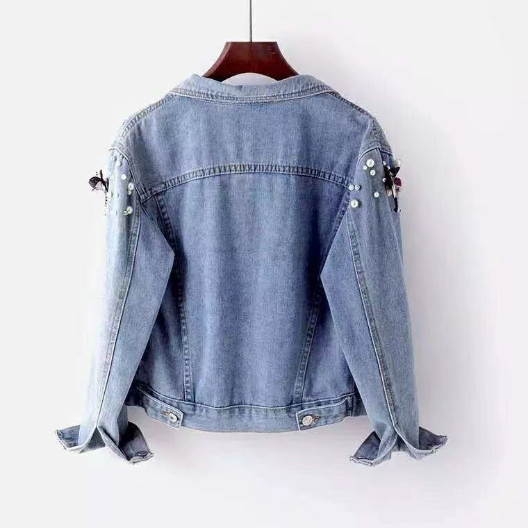 Dameskleding 2024 herfst nieuwe mode geborduurde spijkerjas voor dames losse korte temperament veelzijdige jas tops voor dames_voghion.com