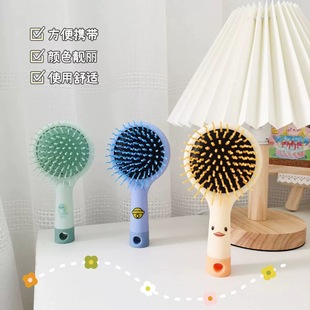 New Rainbow Comb Air Bag 2-in-1 Comb Cute Cartoon Rainbow Air Cushion Portable Massage Mini Handheld Mirror