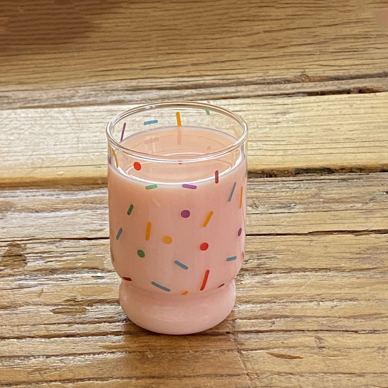 小众彩带撞色高硼硅玻璃杯 耐高温咖啡杯简约线条水杯冷饮杯 新年|undefined
