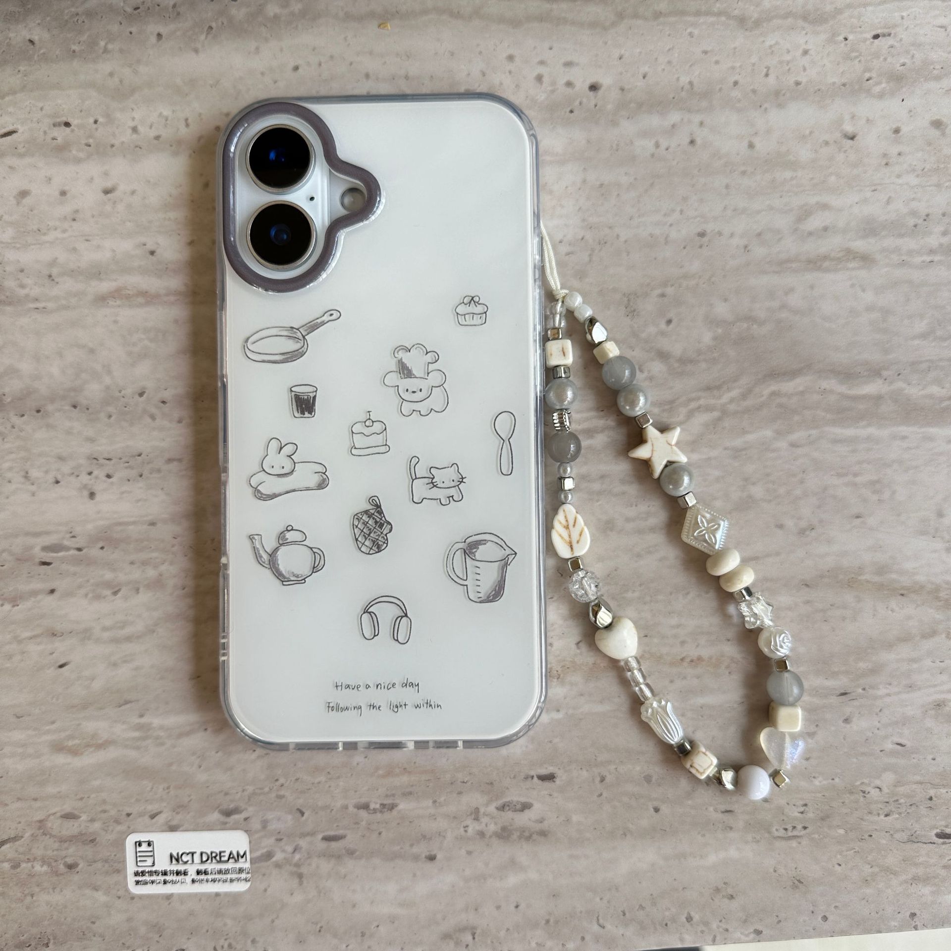 Líneas simples y lindas, graffiti, animales pequeños, apple 15ProMax, funda para teléfono móvil 16Pro femenino 14/13 nuevo 16