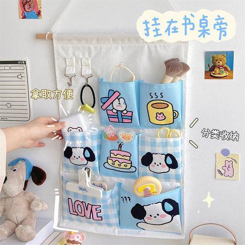 Tengyi fabric hanging bag creative dormitory wall-mounted storage bag door cabinet hanging wall-mounted bag storage pocket