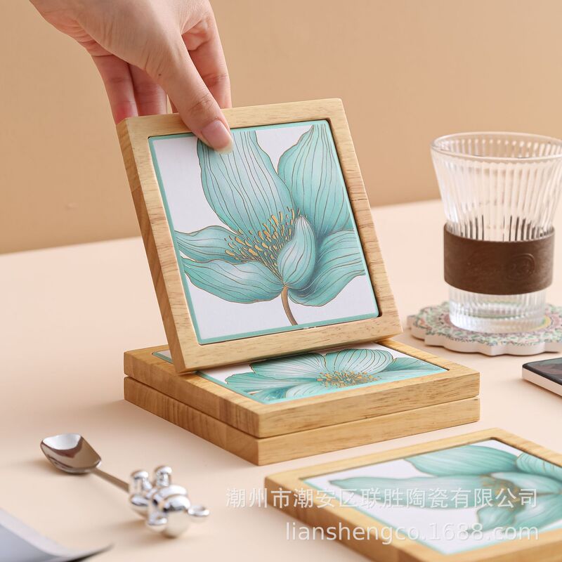 Photo Frame Display Stand Creative Oak Frame Ins Style Customizable Coaster Absorbent Furniture Home Absorbent Coaster Photo Frame Display Stand Creative Oak Frame Ins Style Customizable Coaster Absorbent Furniture Home Absorbent Coaster