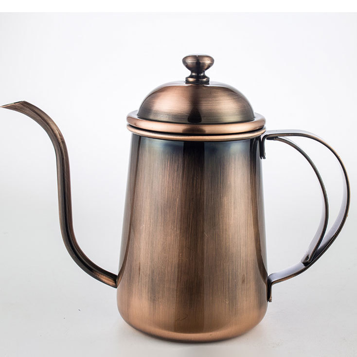 304 Stainless Steel Hand Coffee Pot Bronze Plated Drip Pot Drip Pot High Mouth Pot Ear Hanging Pot 304 Stainless Steel Hand Coffee Pot Bronze Plated Drip Pot Drip Pot High Mouth Pot Ear Hanging Pot