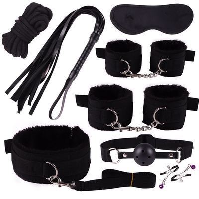 SM fun ten-piece set, bondage set, ribbon plush set, adult alternative toys wholesale