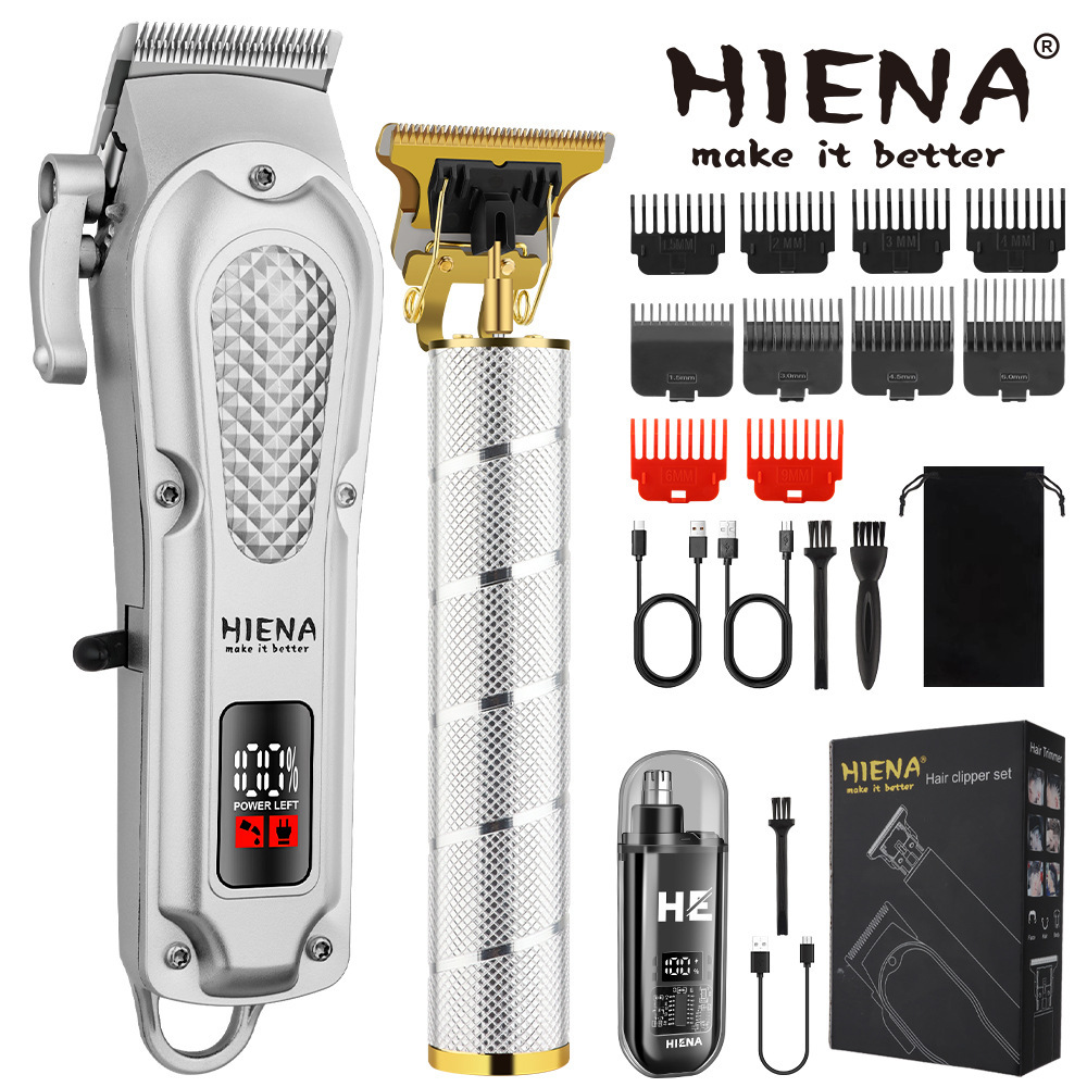 HIENA - cortador de pelo eléctrico conjunto de cabeza de afeitar retrógrado cabeza de aceite tallado cortador de pelo eléctrico cortador de pelo especial para salón de pelo