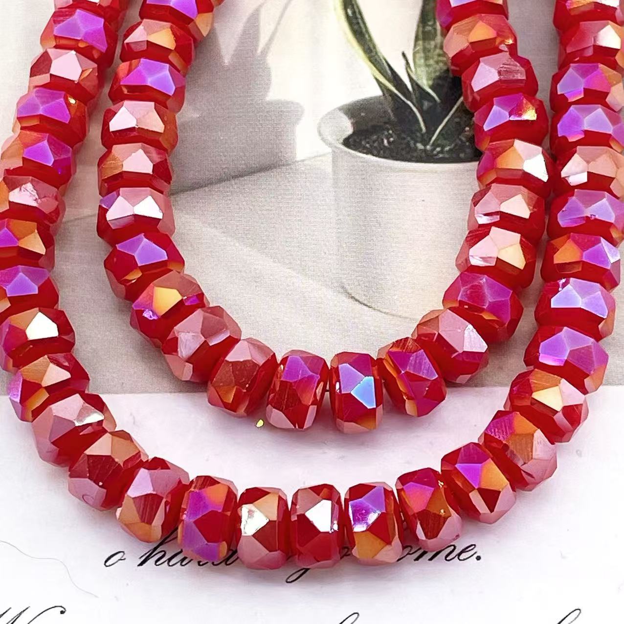 8mm Rainbow Wheel Jingjing Diy Jewelry Este embrión Vidrio Cristal Jewelry Pulsera Collar Moda Jewelry Accesorios dispersos