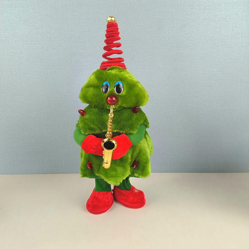 クロスボーダー 歌って録音して踊るクリスマスツリー 電動ぬいぐるみ クリスマスギフト 踊れるクリスマスツリー|undefined