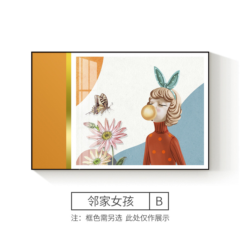 Caja de medidor eléctrico pintura decorativa moderna minimalista caja de puerta eléctrica que cubre la luz caja de distribución de lujo colgando pintura restaurante flip que cubre mural