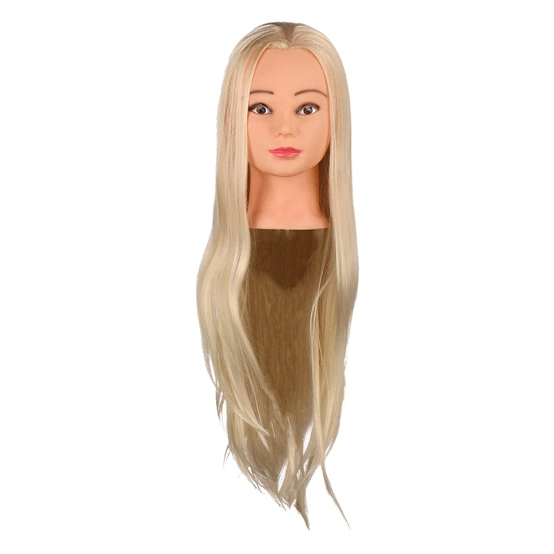 Wig model head braided hair coil hair training head hairdressing model dummy head makeup modeling simulation hair head model wholesale