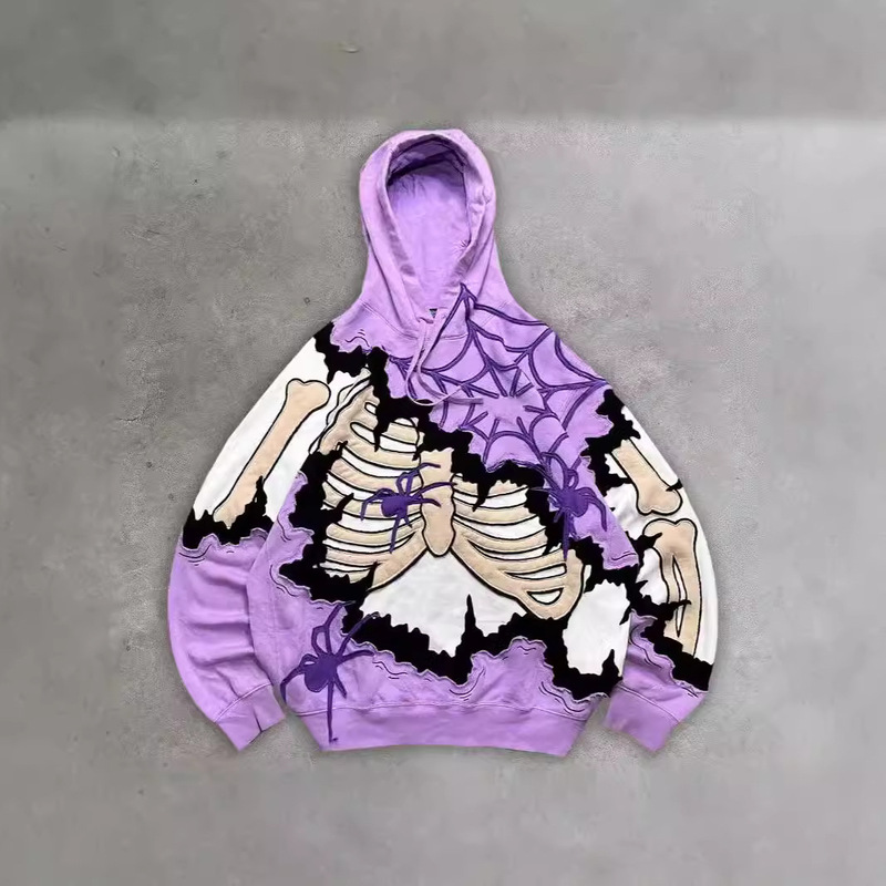 2025 New Skull Skeleton 3D Printed Sweatshirt Boys Trendy Brand Pullover Hoodie