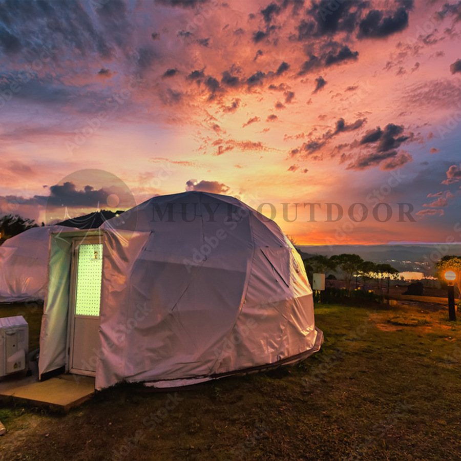 Muye camping al aire libre esférico cielo estrellado carpa 5 metros 6 metros de diámetro a prueba de lluvia y protección solar