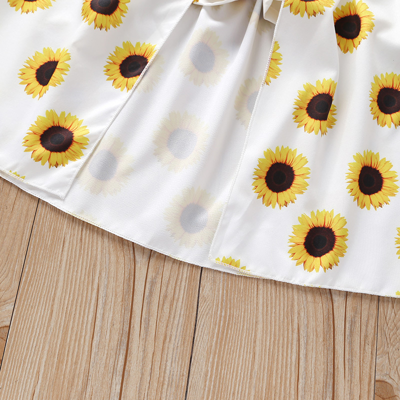 Wholesale Children's Print Sunflower Skirt Two-piece Nihaojewelry display picture 8