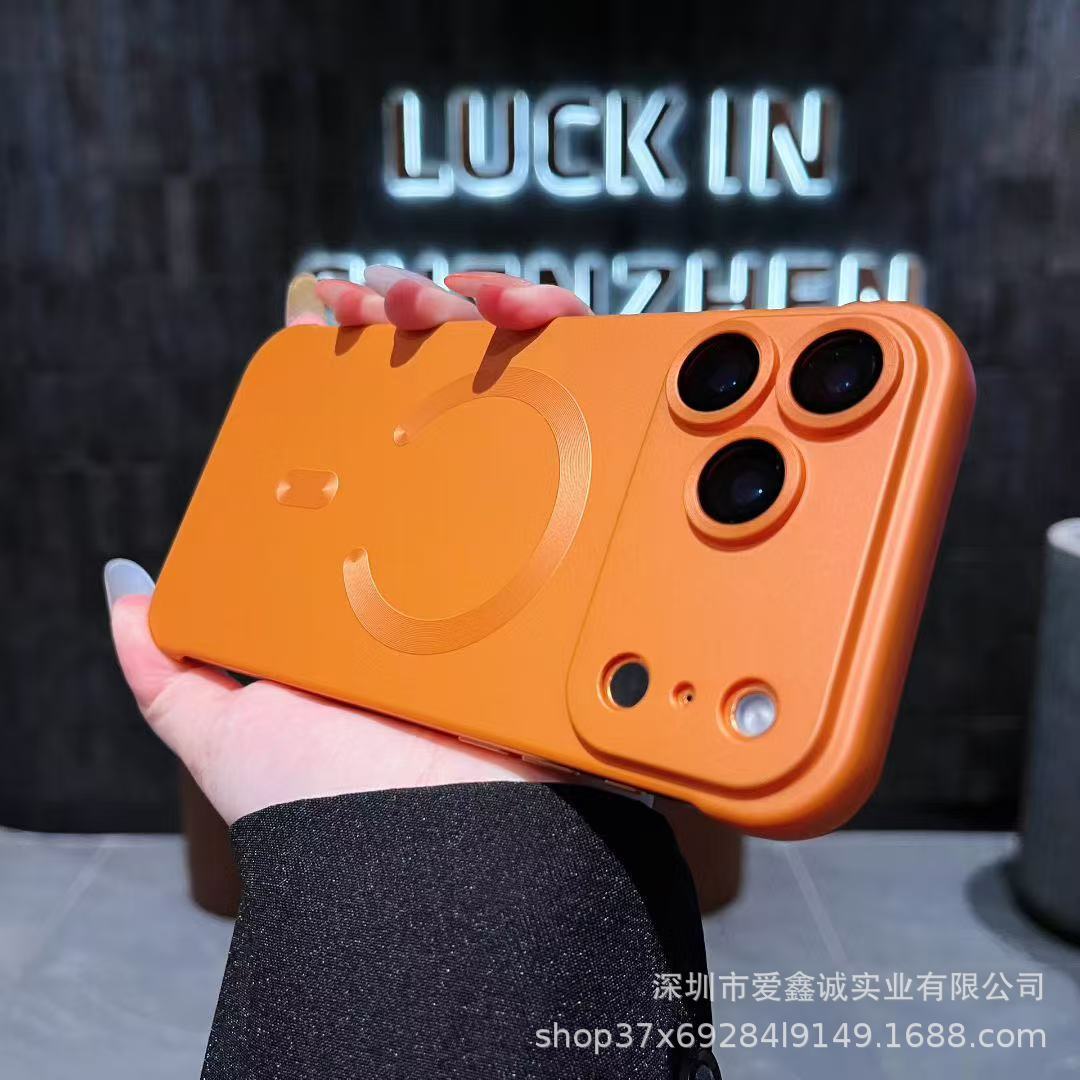 适用苹果17Pro手机壳iphone15Plus磁吸无边框外壳16高端壳散热14