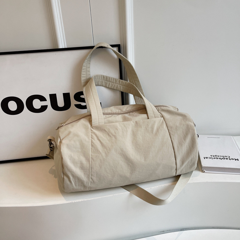 Nueva bolsa de viaje de viaje de gran capacidad de ocio, bolsa de equipaje de mensajero de un solo hombro de color sólido, bolsa de viaje