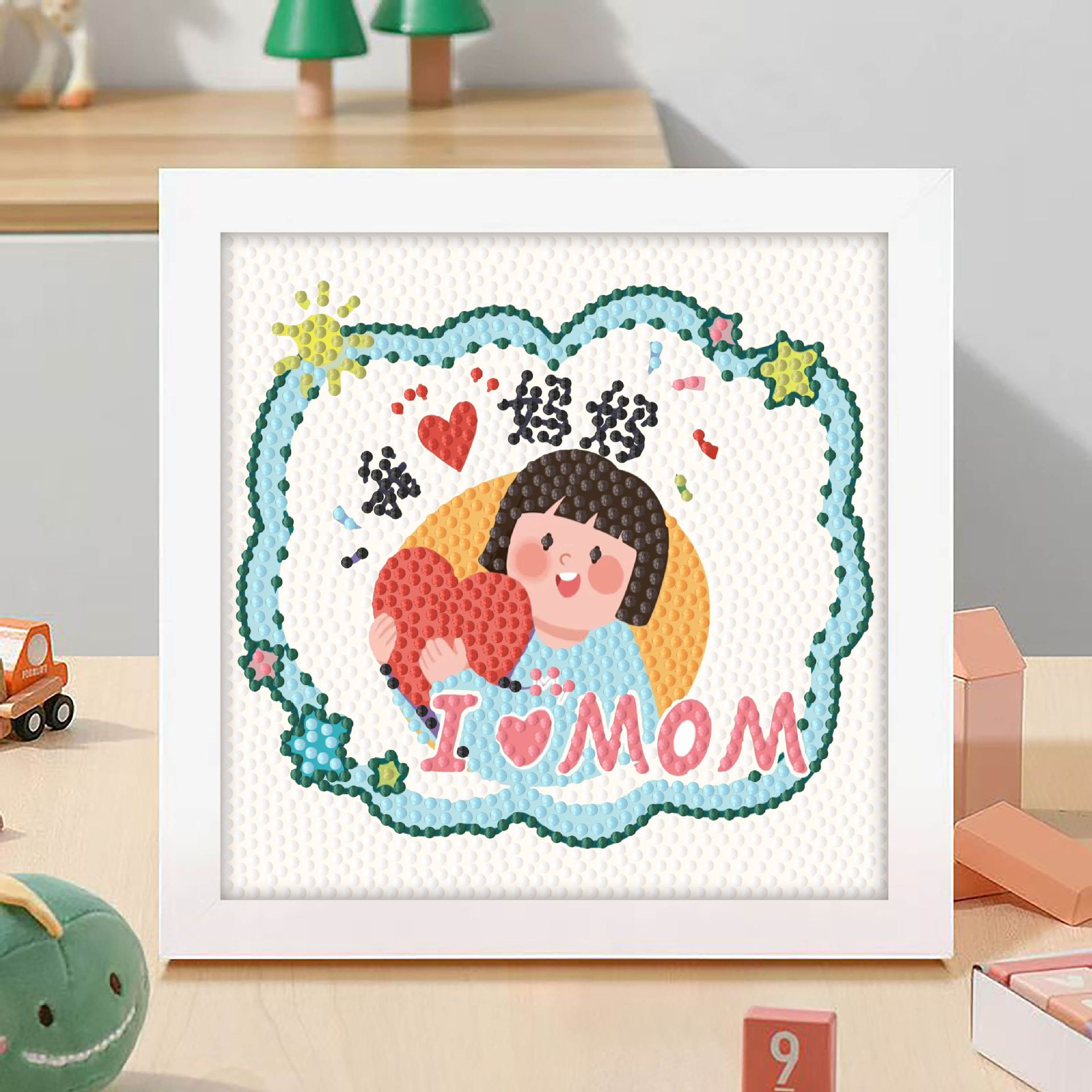 Diamante infantil DIY hecha a mano con material de marco paquete de dibujos animados Sanliou pegatinas de diamante regalo al por mayor pinturas de mampostería