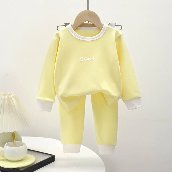 Children's velvet keep warm set for men and women