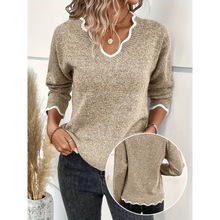 J 27750 Hollow loose knit long sleeve �ο���֯����羳��