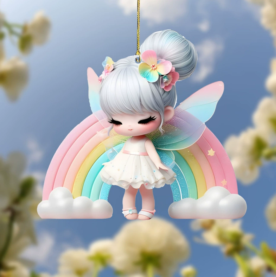 Трансграничный новый акриловый самолет радуга девушка украшения автомобиля подвеска