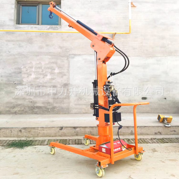 1/2吨全电动车载吊机货车起重机液压吊臂绞盘小吊机曲臂装卸车