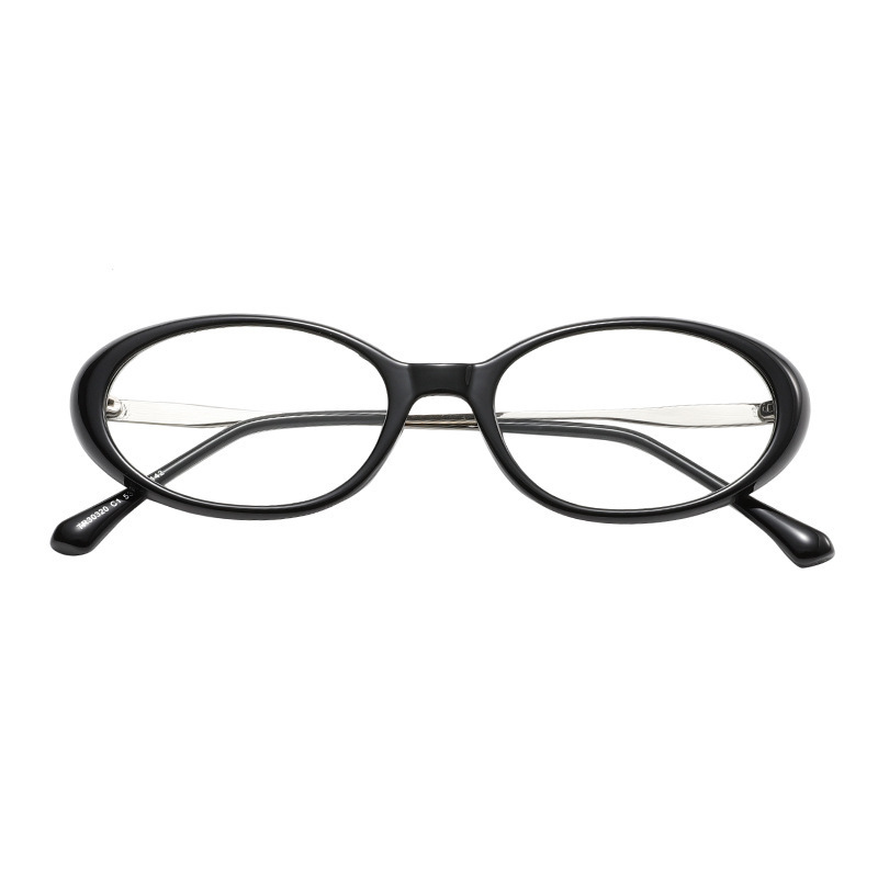 2025 nuevo estilo literario simple anti-luz azul gafas para ancianos montura gruesa montura ovalada gafas de lectura marco completo espejo plano