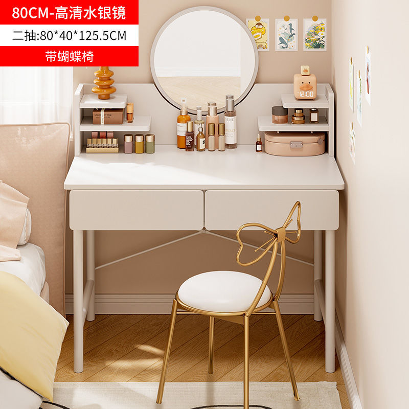 Mesa de maquillaje simple moderna al lado de la cama simple mesa de tocador dormitorio pequeño tipo de casa mesa de maquillaje mesa de estilo de red inins image 17