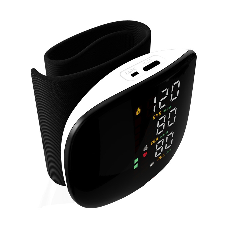 Esfigmomanómetro electrónico transfronterizo inglés tipo pulsera bomba dividida monitor doméstico de alta precisión fabricante de voz multinacional