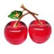 New crystal cherries creative ornaments crafts living room bedroom home decoration Yama housewarming gift wholesale