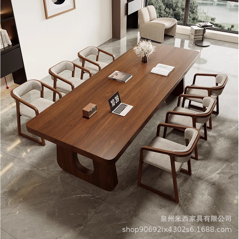 All Solid Wood Long Desk Home Study Double Study Table Studio Writing Office Desktop Office Computer Table