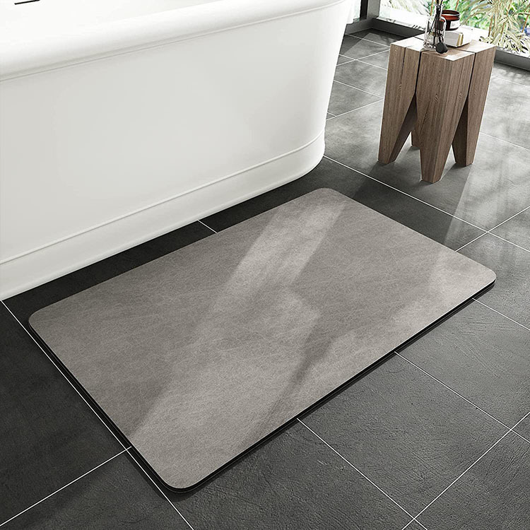 Simple solid color diatomite floor mat, bathroom absorbent foot mat, toilet floor mat, entrance door foyer mat, available for wholesale
