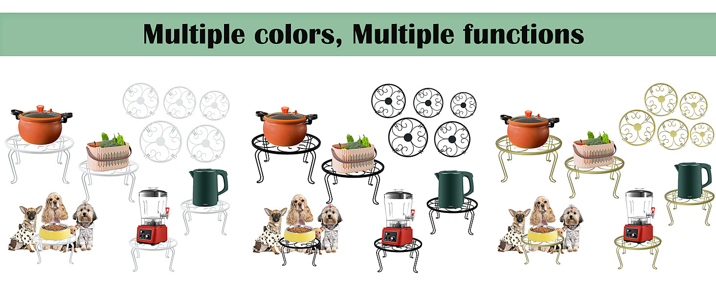 5-Pack Metal Plant Stands for Indoor Outdoor