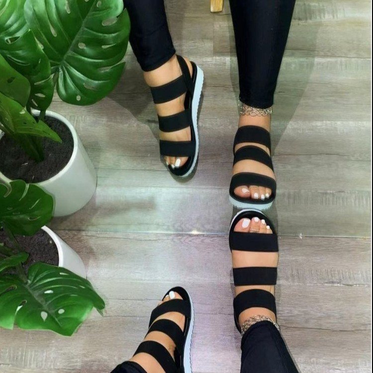 Women's Basic Solid Color Open Toe Casual Sandals display picture 9