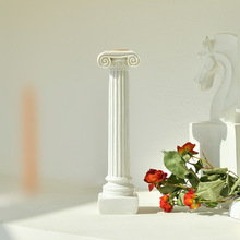 普吕茨 北欧希腊创意树脂罗马柱香薰烛台客厅餐桌装饰摆件