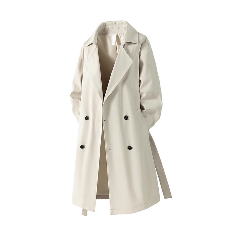 Mid-Length Windbreaker Jacket for Men 2025 New Autum American Fashion Brand Casual Handsome Retro Over-The-Knee Outwear