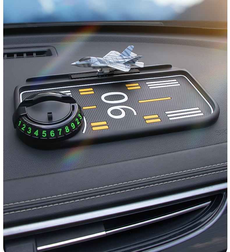Bevis Three-In-One Anti-Slip Mat Car Mobile Phone Holder Parking Number Plate Car Multi-Function Navigation Holder