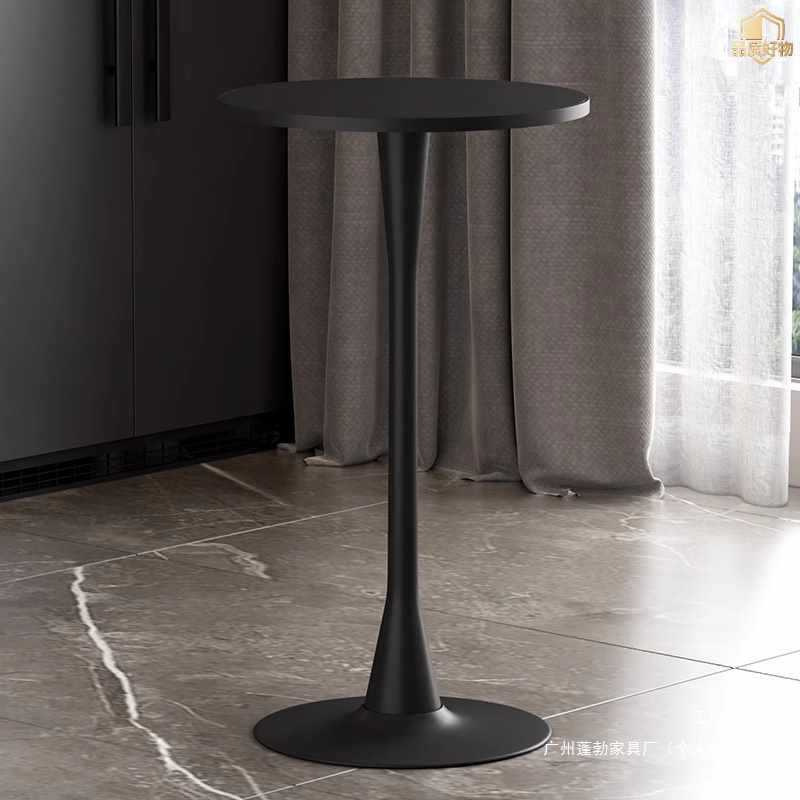 Balcony Beverage Milk Tea Coffee Shop Bar Round High Table Tulip Bar Table and Chair Combination Home Small Bar